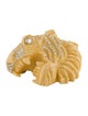 Gucci Crystal & Resin Tiger Head Brooch