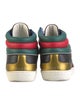 Gucci Web Accent Leather Sneakers