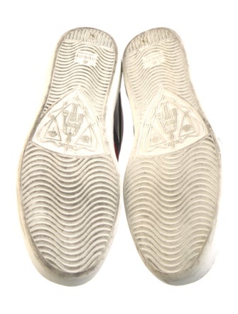 Gucci Web Accent Leather Sneakers