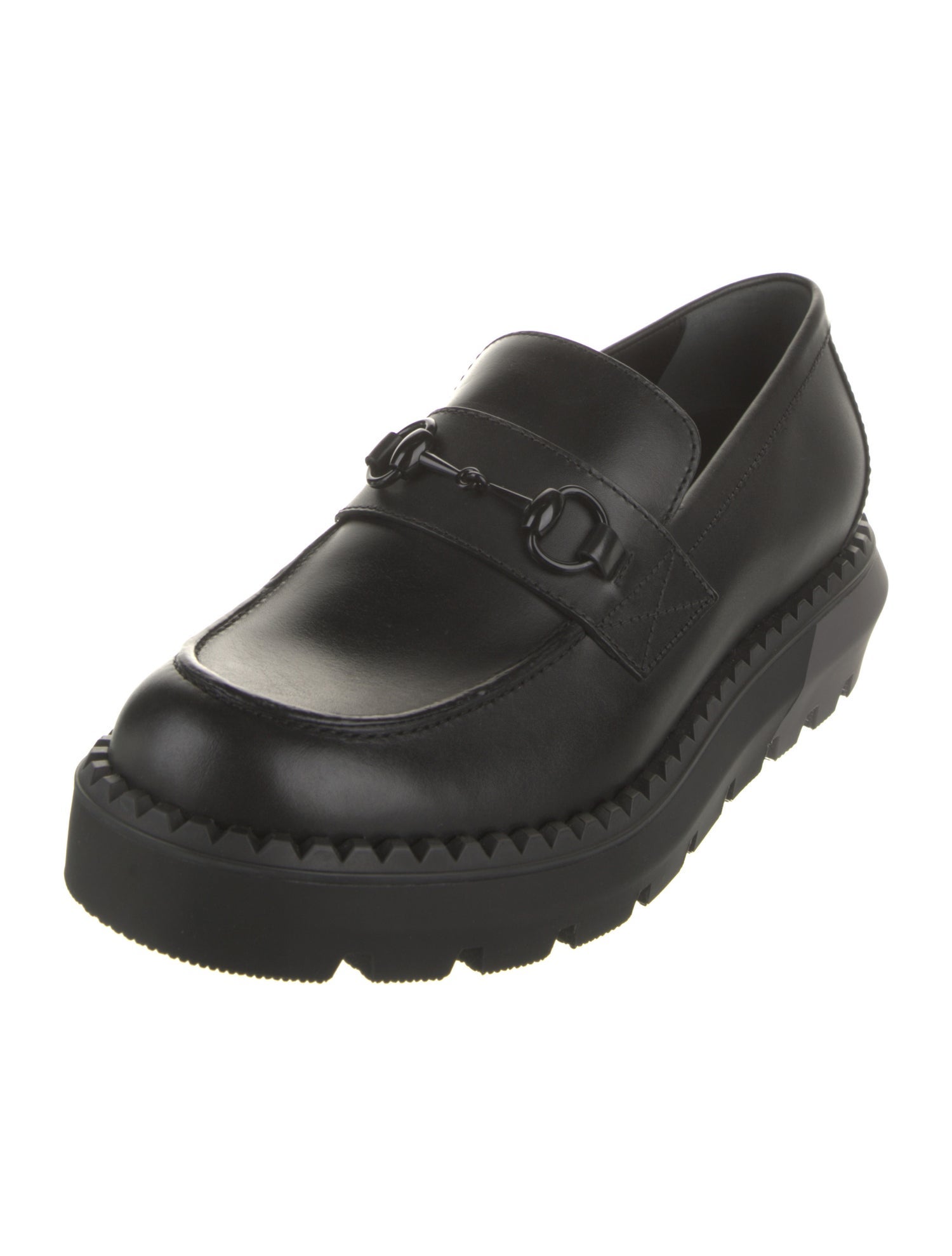 Gucci Horsebit Accent Leather Loafers