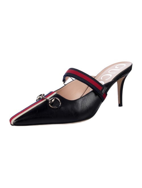Gucci Horsebit Accent Leather Mules