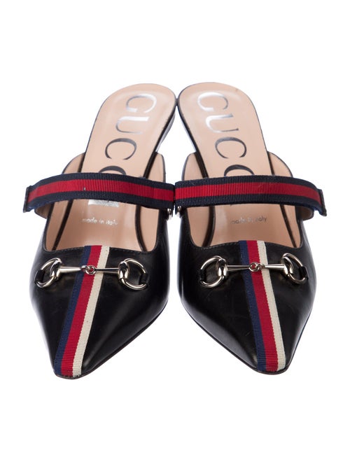 Gucci Horsebit Accent Leather Mules