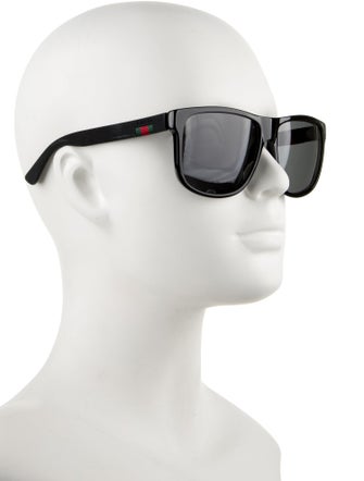 Gucci Web Accent Square Sunglasses