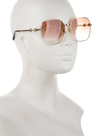 Gucci Horsebit Accent Square Sunglasses