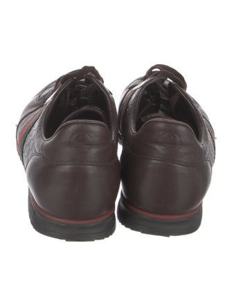Gucci Web Accent Leather Sneakers