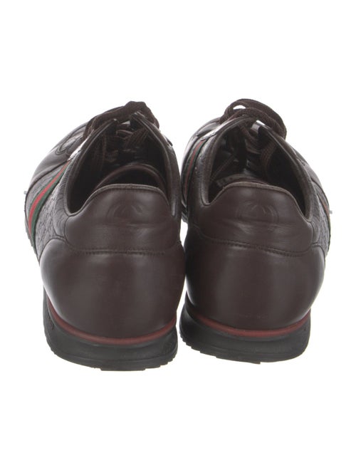 Gucci Web Accent Leather Sneakers