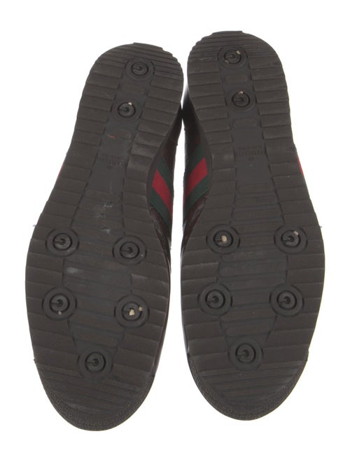 Gucci Web Accent Leather Sneakers