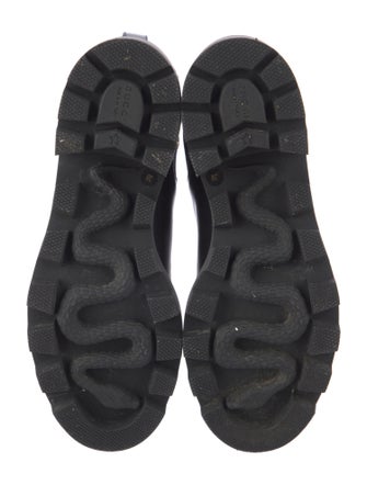 Gucci Leather Crystal Embellishments Chelsea Boots