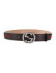 Gucci Web Accent Leather Belt