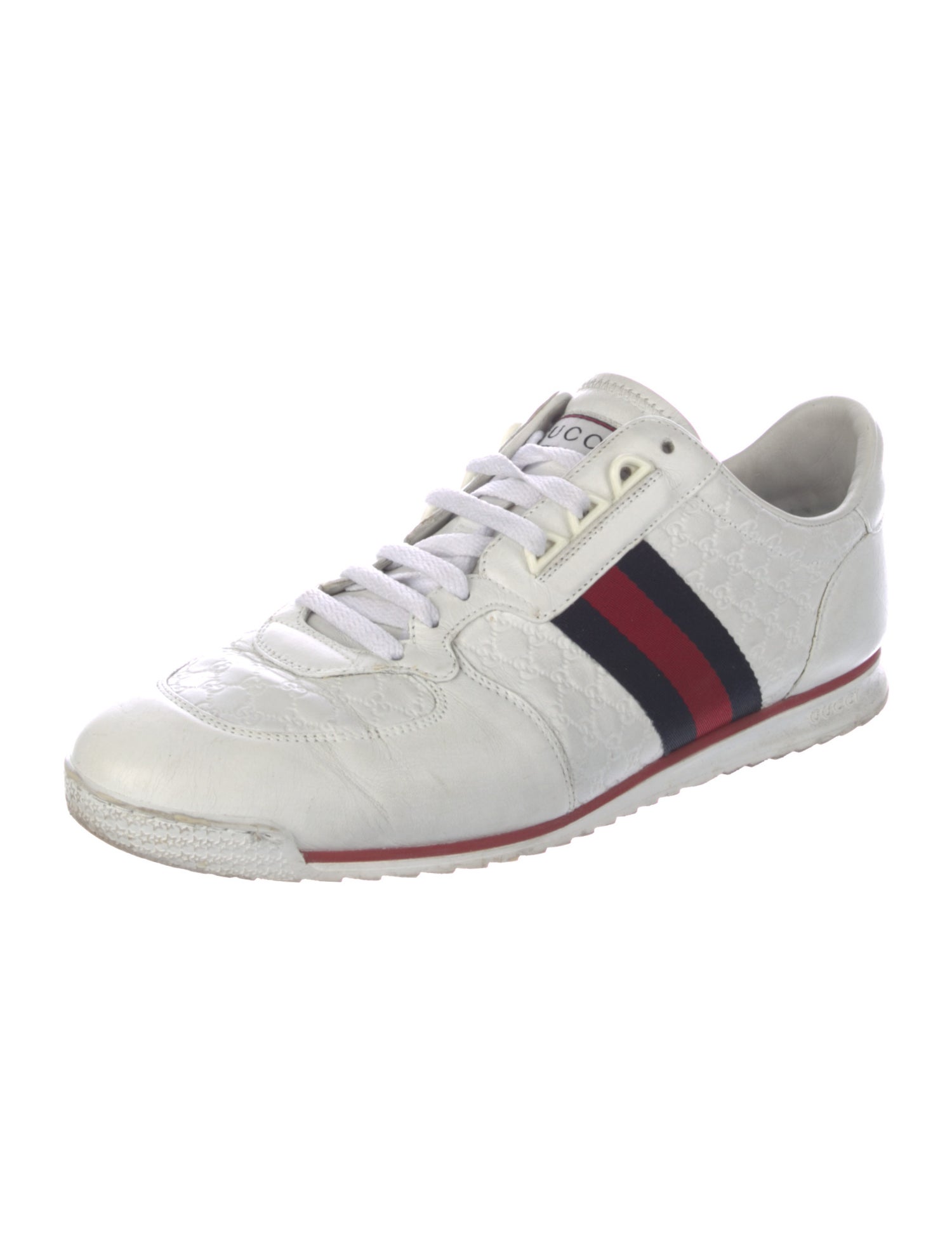 Gucci Sylvie Web Accent Leather Sneakers