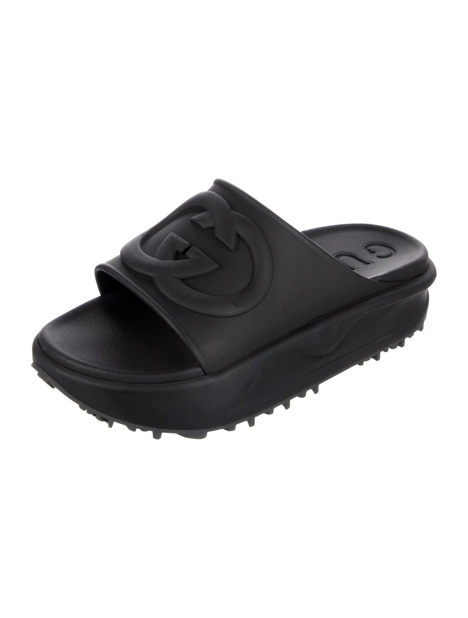 Gucci Interlocking G Logo Rubber Slides