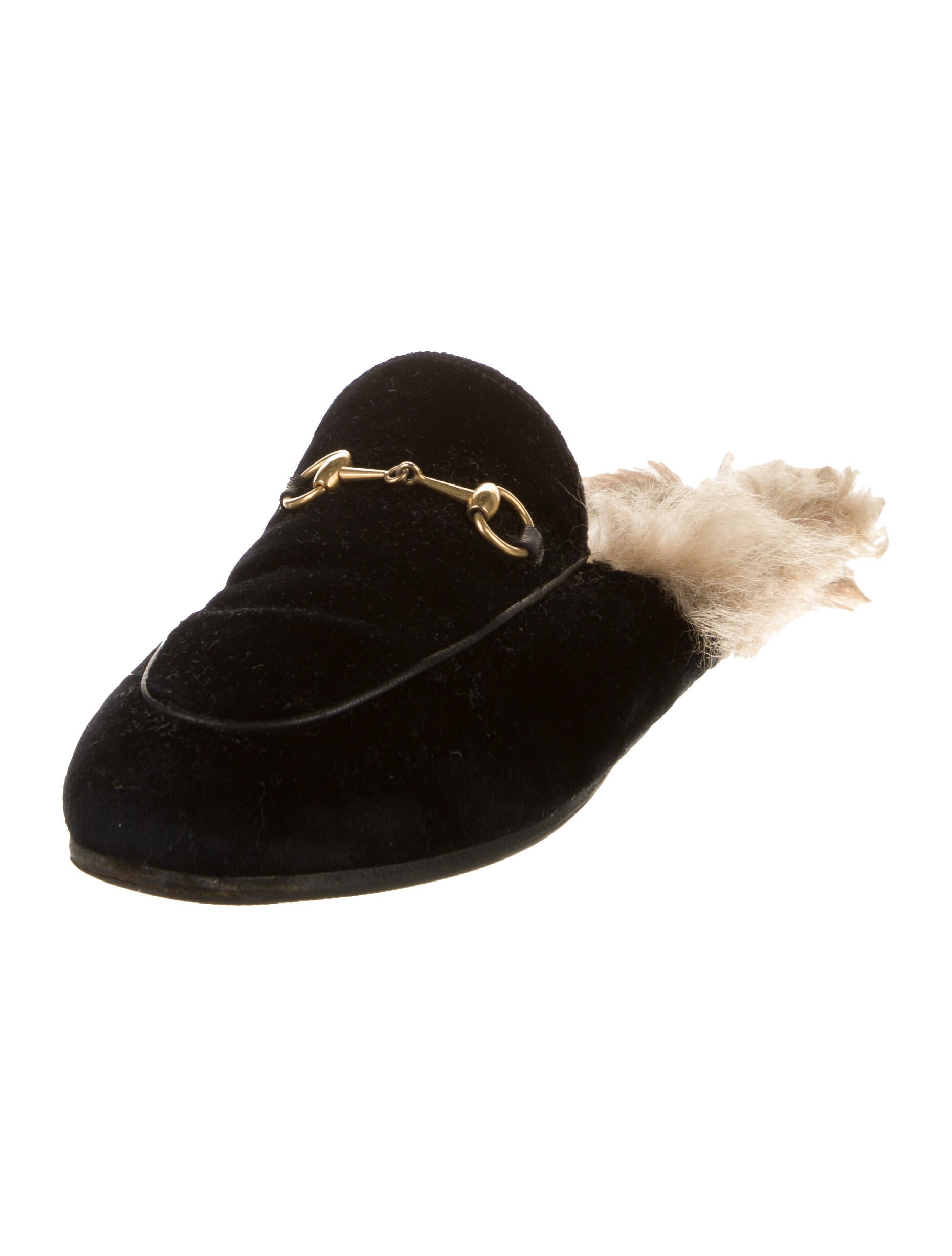 Gucci Horsebit Accent Velvet Mules