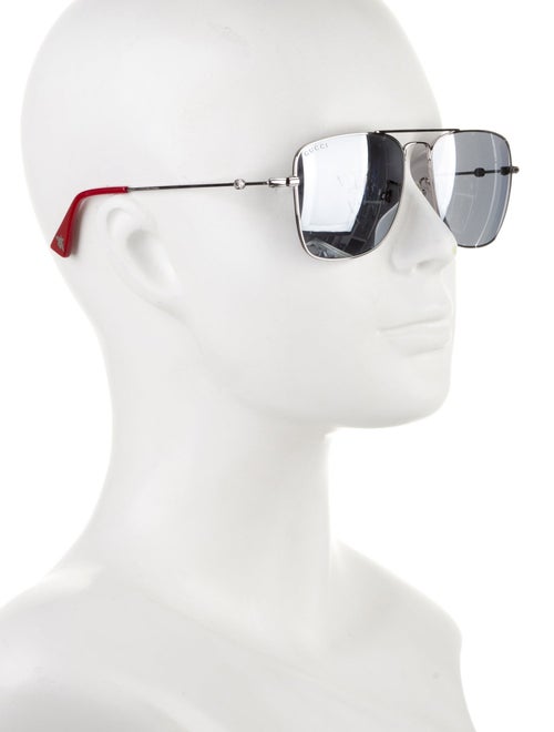 Gucci Bee Accent Aviator Sunglasses