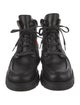 Gucci Leather Graphic Print Combat Boots