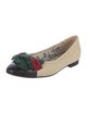 Gucci Web Accent Leather Flats
