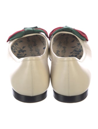 Gucci Web Accent Leather Flats