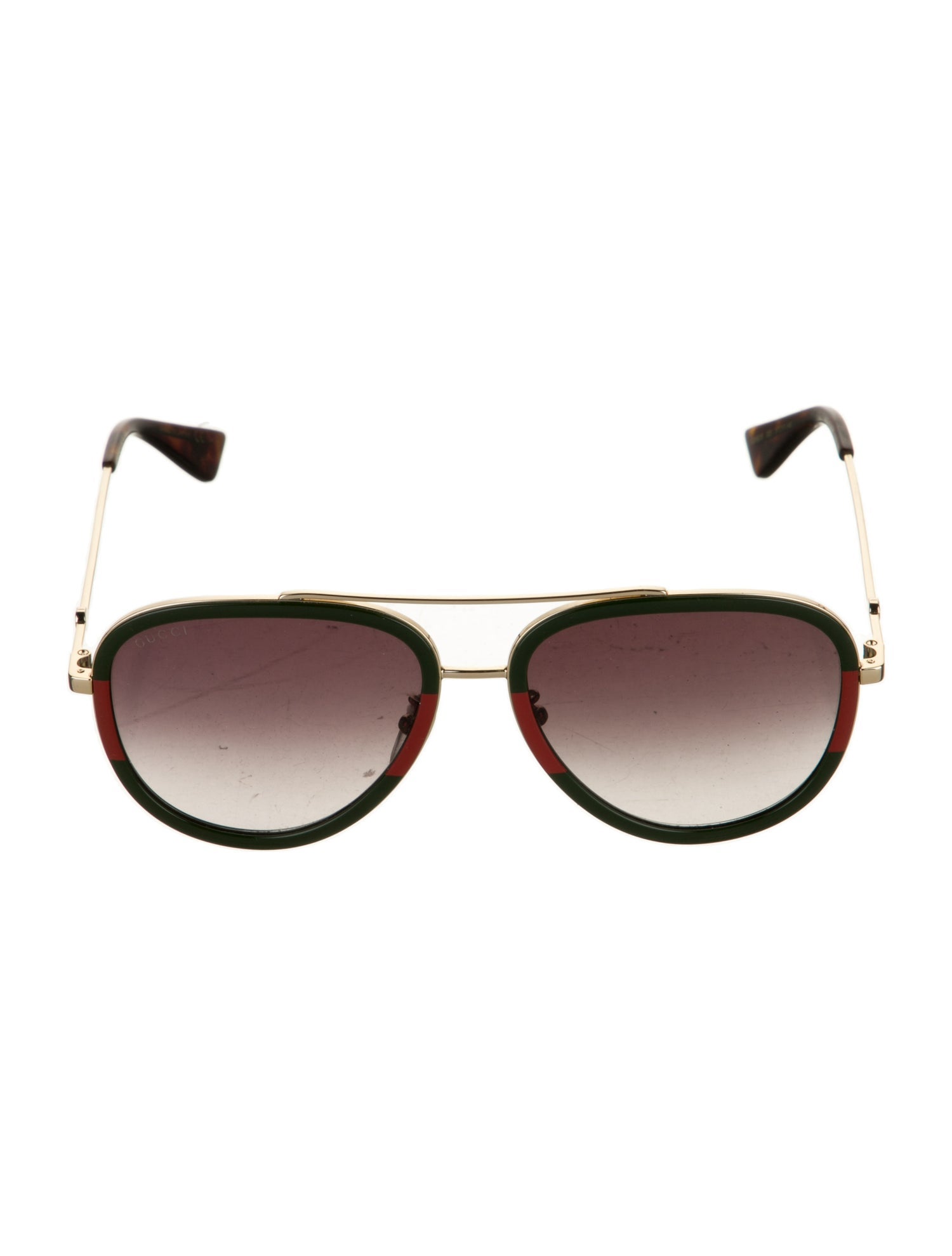 Gucci Web Accent Aviator Sunglasses