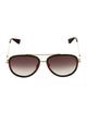 Gucci Web Accent Aviator Sunglasses