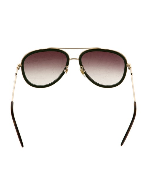 Gucci Web Accent Aviator Sunglasses
