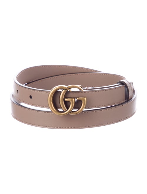 Gucci Double G Logo Skinny Belt