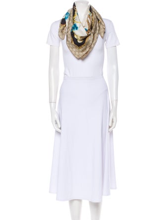 Gucci Silk Floral Print Scarf