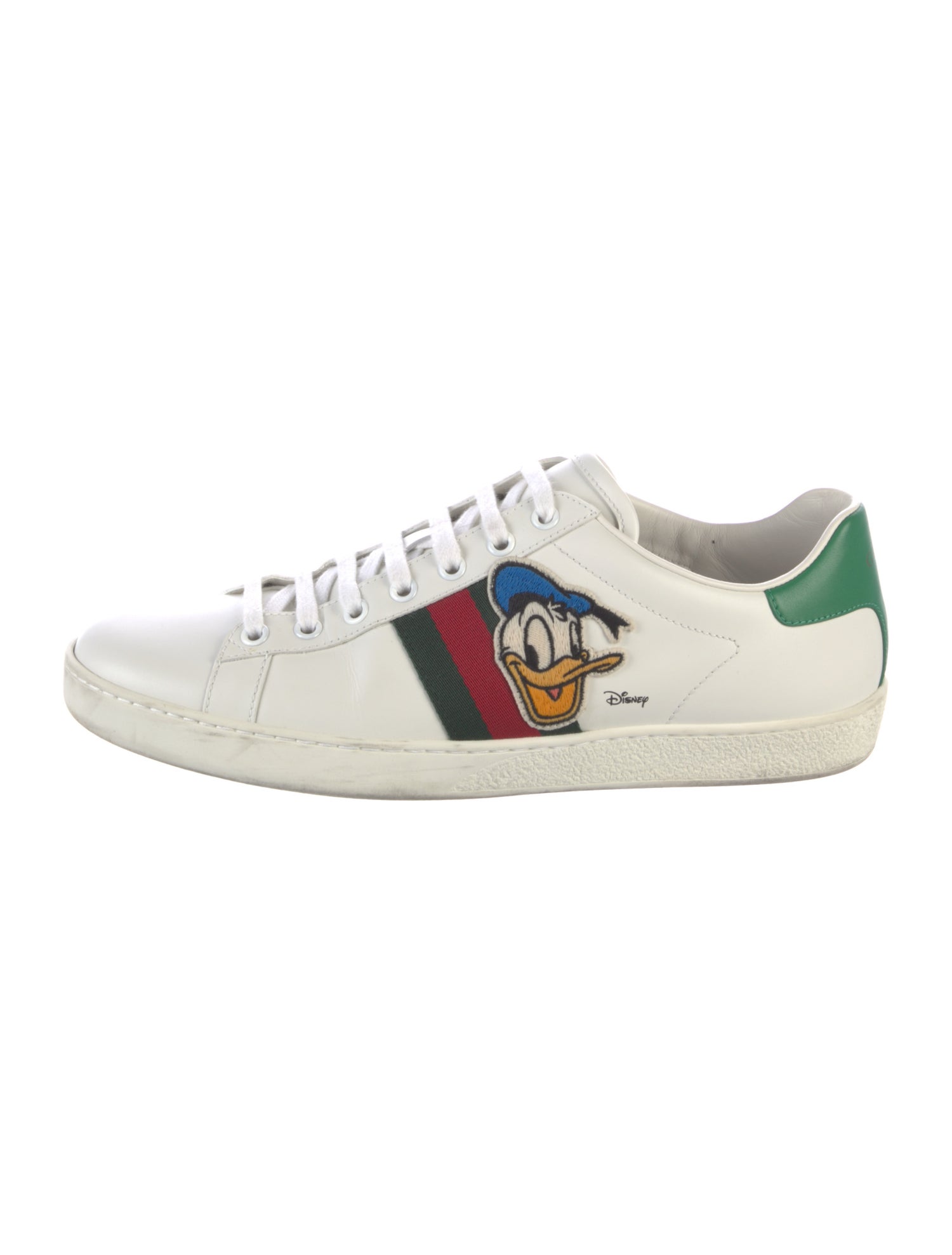 Gucci Web Accent Leather Sneakers