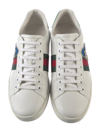 Gucci Web Accent Leather Sneakers