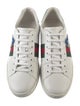 Gucci Web Accent Leather Sneakers