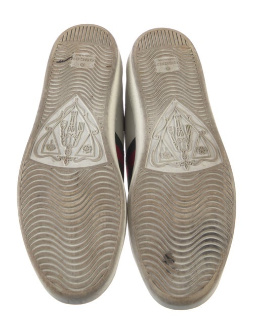 Gucci Web Accent Leather Sneakers
