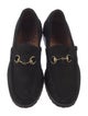 Gucci Horsebit Accent Suede Loafers