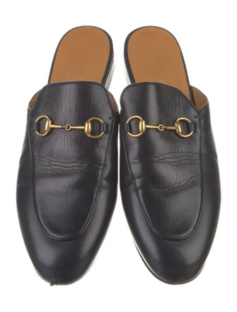 Gucci Horsebit Accent Leather Mules