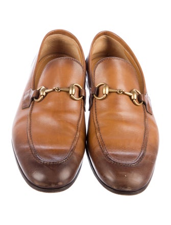 Gucci Horsebit Accent Leather Dress Loafers