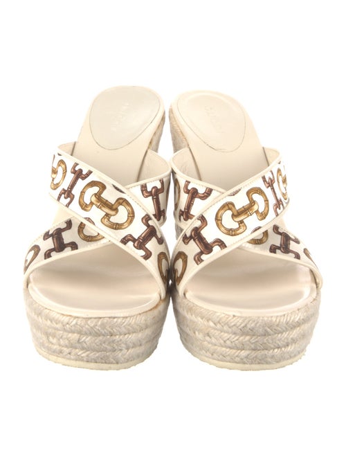 Gucci Horsebit Accent Satin Espadrilles