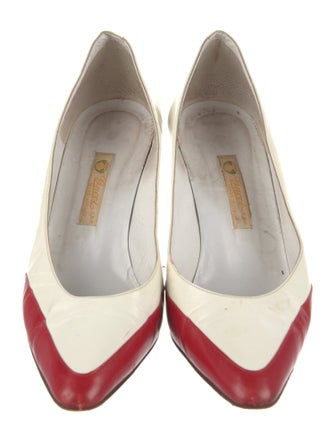 Gucci Patent Leather Colorblock Pattern Pumps