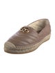 Gucci Double G Logo Leather Espadrilles
