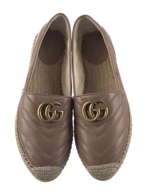 Gucci Double G Logo Leather Espadrilles