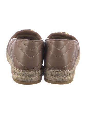Gucci Double G Logo Leather Espadrilles