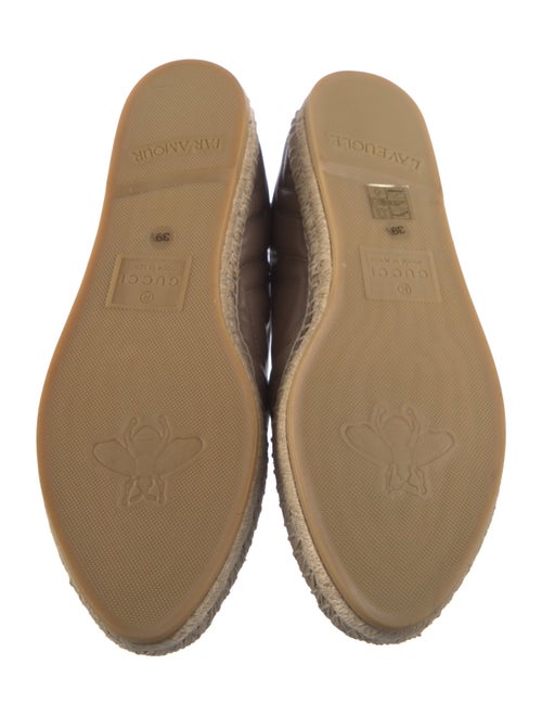 Gucci Double G Logo Leather Espadrilles