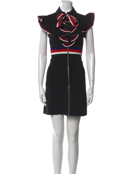 Gucci Colorblock Pattern Mini Dress
