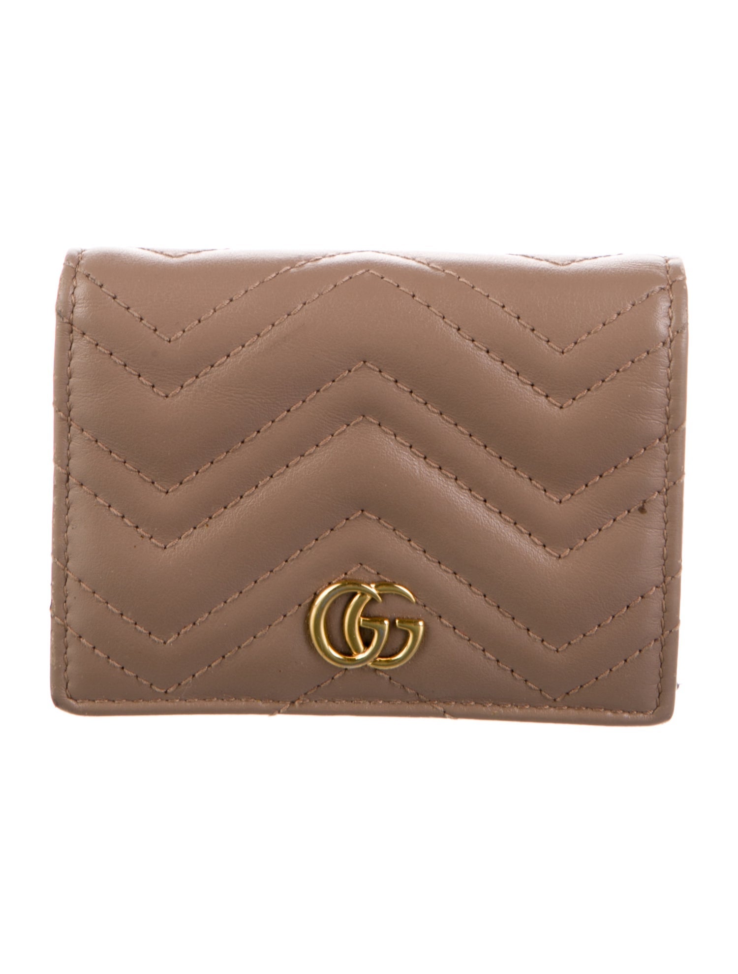Gucci GG Marmont Card Case Double G Logo Compact Wallet
