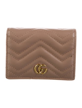 Gucci GG Marmont Card Case Double G Logo Compact Wallet