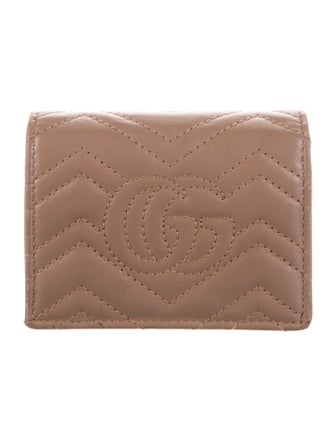 Gucci GG Marmont Card Case Double G Logo Compact Wallet