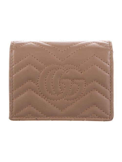 Gucci GG Marmont Card Case Double G Logo Compact Wallet