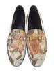 Gucci GG Canvas Leather Trim Embellishment Loafers