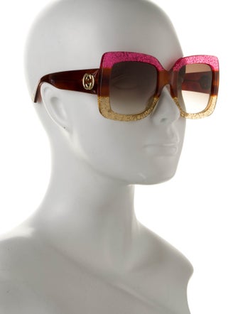 Gucci Interlocking G Logo Oversize Sunglasses