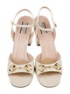 Gucci Horsebit Accent Leather Slingback Sandals