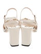 Gucci Horsebit Accent Leather Slingback Sandals