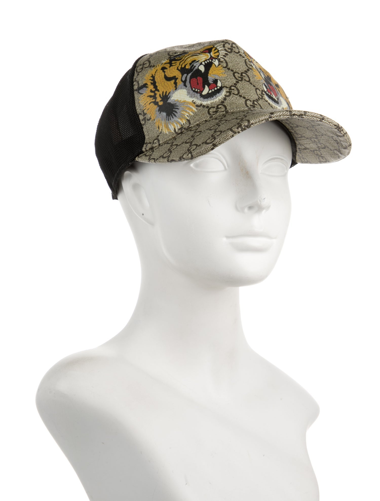 Gucci GG Supreme Tiger Trucker Cap