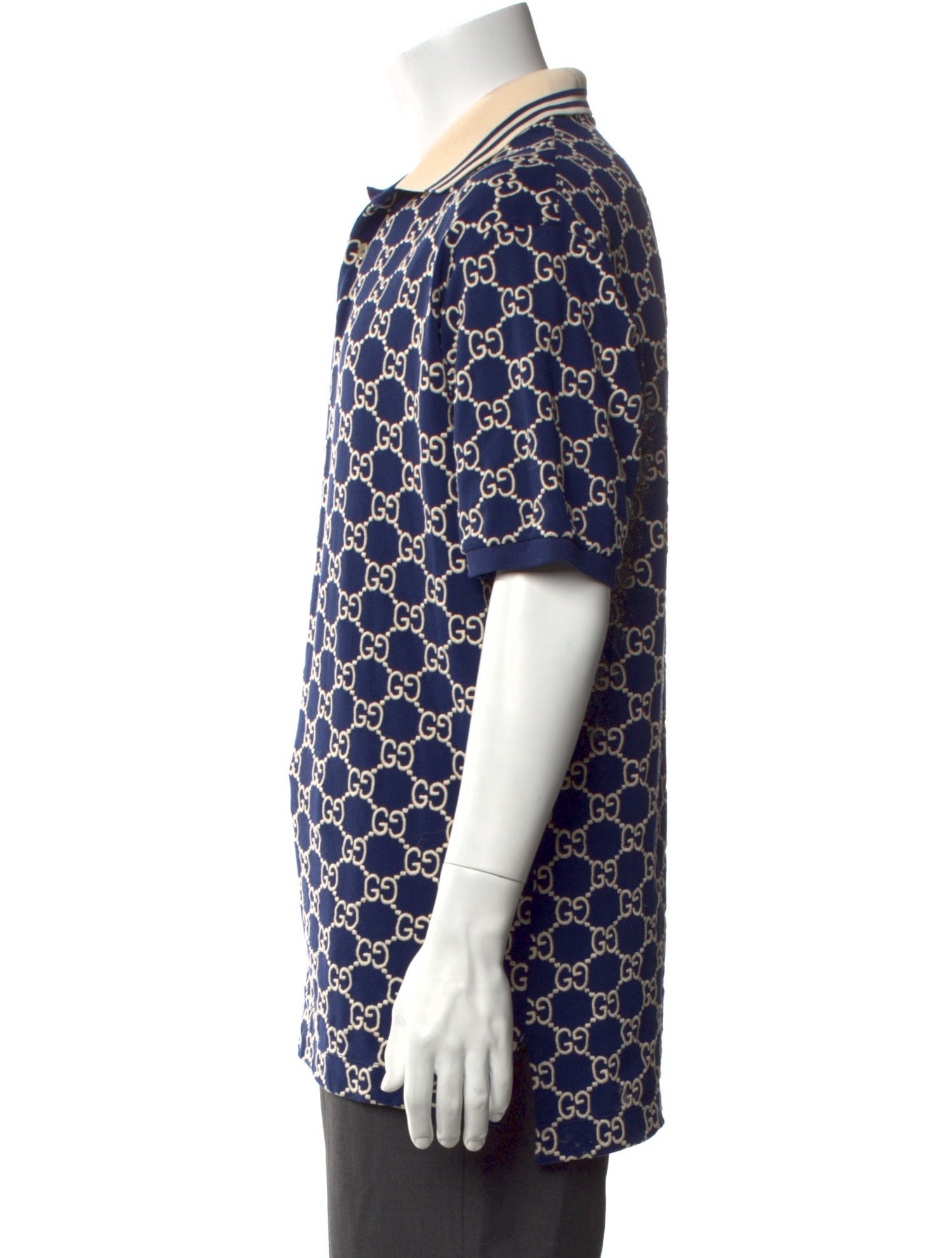 Gucci GG Logo Collar Polo Shirt