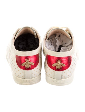 Gucci Bee Accent Leather Sneakers